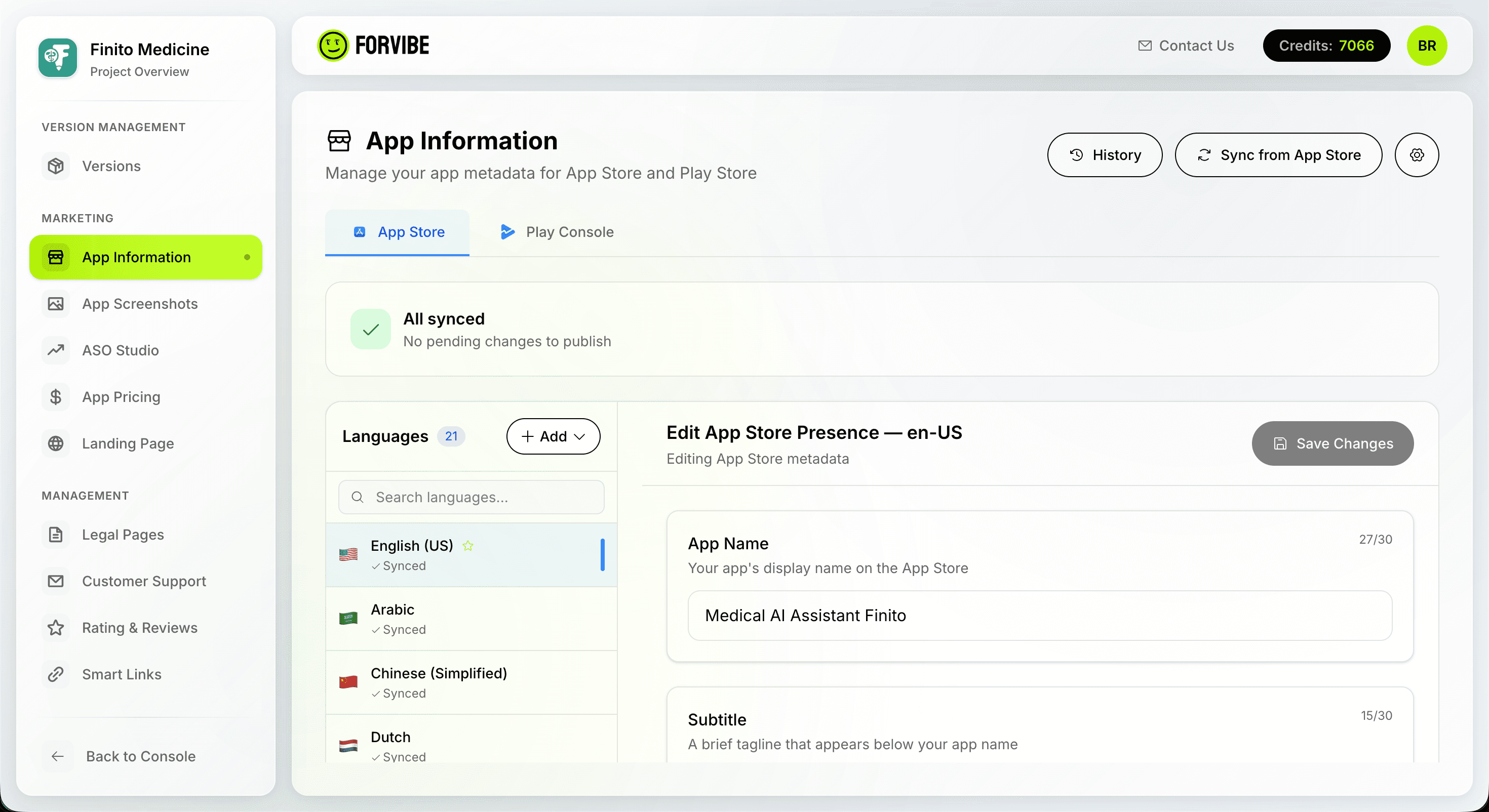Forvibe Dashboard Preview